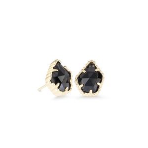 Kendra Scott Tessa Gold Stud Earrings in Black